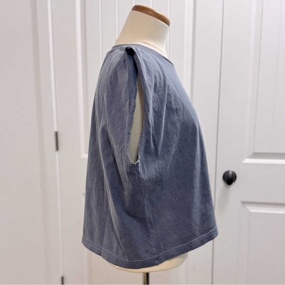 Women's Muscle Tee Size M Faded Navy w/In My Iconic Era, American Apparel Logo - Picture 3 of 7